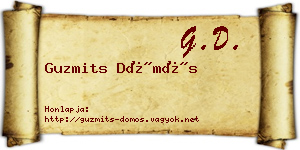 Guzmits Dömös névjegykártya